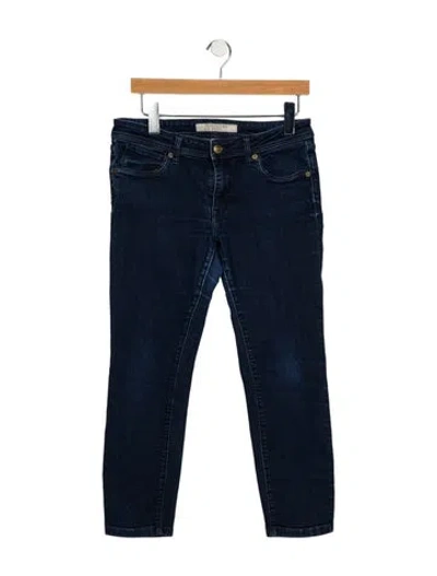 Pre-owned Burberry High-rise Straight Leg Jeans In Blue