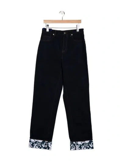 Pre-owned Burberry High-rise Straight Leg Jeans In Blue