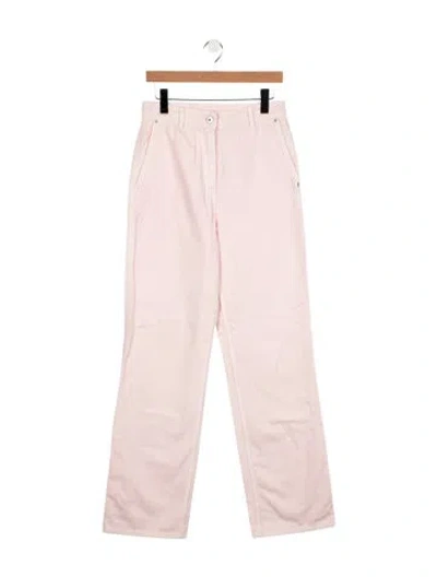 Pre-owned Burberry High-rise Straight Leg Jeans W/ Tags In Pink