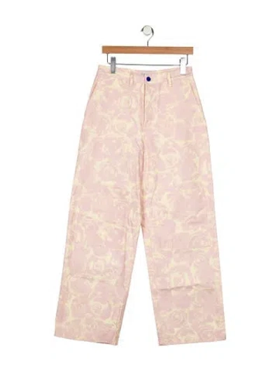 Pre-owned Burberry High-rise Wide Leg Jeans In Neutral