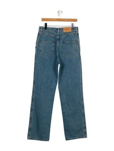 Pre-owned Burberry High-rise Wide Leg Jeans W/ Tags In Blue