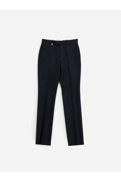 Burberry High-waist Wool Trousers In Blue