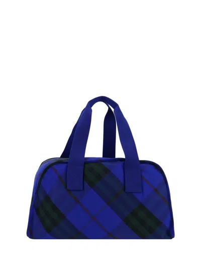 Burberry Holdall Travel Bag In Blue