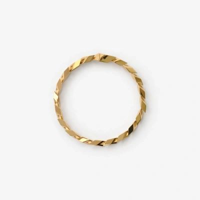 Burberry Hollow Cuban Chain Bracelet In Gold