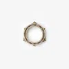 Burberry Gold-plated Hollow Ring In Gold/clear