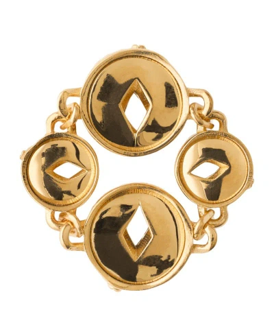 BURBERRY HOLLOW MEDALLION RING