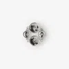 Burberry Hollow Medallion Ring In Silver
