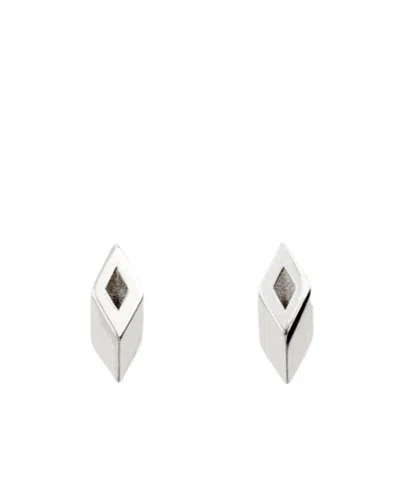 Burberry Hollow Silver Stud Earrings