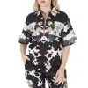 Burberry Honey Camouflage Print Short-sleeve Shirt In Yellow