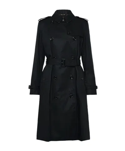 Burberry Honeywell Double-breasted Trench Coat In Black