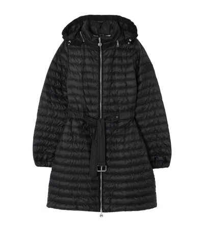 Burberry Hooded Amberley Puffer Coat In Black