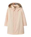 Burberry Hooded Car Coat In Nude
