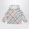 Burberry Hooded Cardigan With Light-coloured Check Motif