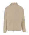 Burberry Hooded Drawstring Jackets With Elasticated Cuffs In Nude