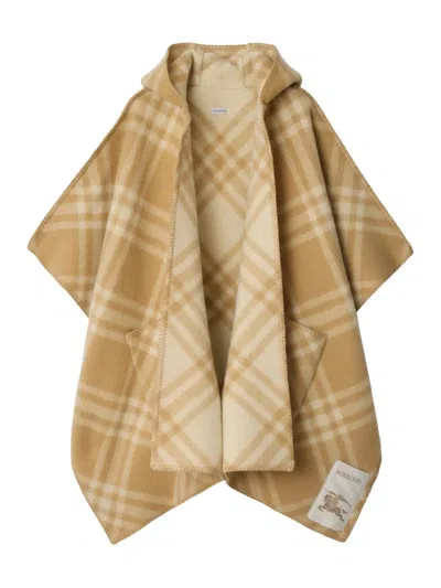 BURBERRY HOODED CHECK CAPE