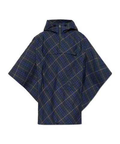 Burberry Hooded Cloak In Black