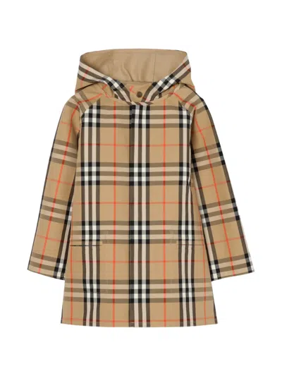 Burberry Kids' Hooded Coat In Brown