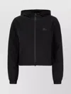 Burberry Hooded Design Short Nylon Jacket In Black