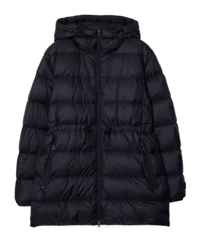 Burberry Hooded Down Jacket In Black