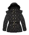 Burberry Hooded Down Jacket In Black