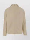 Burberry Hooded Drawstring Jackets With Elasticated Cuffs In Neutrals