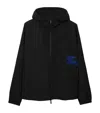 Burberry Raincoat With Elastic Cuffs And High Collar In Black