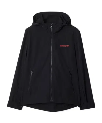 Burberry Hooded Jacket In Black