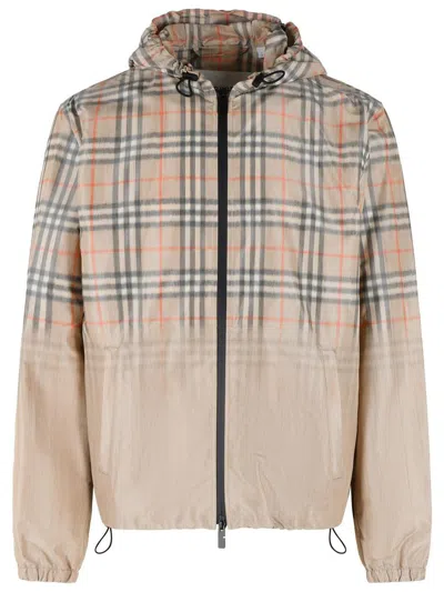 Burberry Printed Viscose Blend Bomber Jacket In Brown