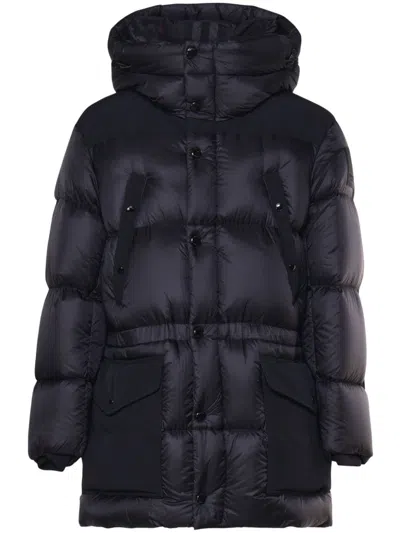 Burberry Long-sleeved Hooded Cotton Suit In Black