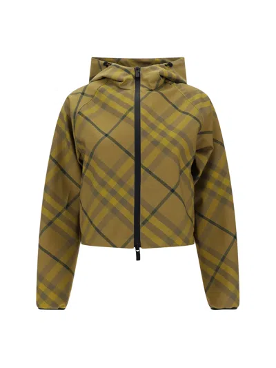 Burberry Hooded Jacket In Multicolor