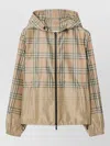 Burberry Gradient Check Hooded Lightweight Jacket In Multi