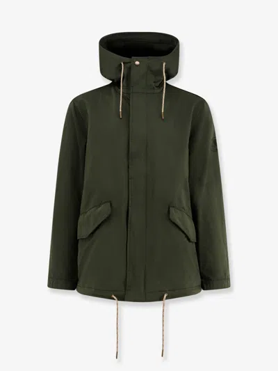 Burberry Men Hooded Jacket In Green
