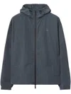 Burberry Ekd Badge Hooded Jacket In Grey