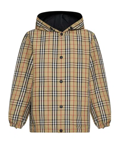 BURBERRY BURBERRY CHECKED REVERSIBLE HOODED JACKET