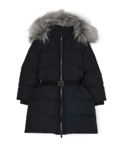 Burberry Kids' Hooded Puffer Jacket In Black