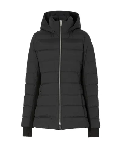 Burberry Hooded Quilted Down Jacket In Black