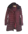 Burberry Hooded Quilted Down Jacket In Red