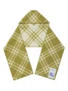 Burberry Hooded Scarf In Green