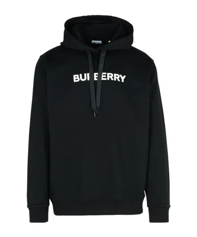 BURBERRY BURBERRY LOGO PRINTED DRAWSTRING HOODIE
