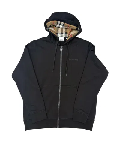 Burberry Hooded Sweater In Black