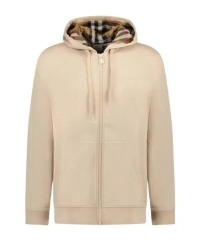 Burberry Hooded Sweater In Nude