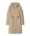 Burberry Hooded Waterproof Coat In Nude