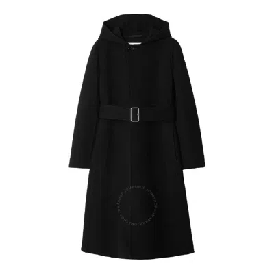 Burberry Hooded Wool-cashmere Coat In Black