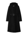 Burberry Hooded Wool-cashmere Coat In Black