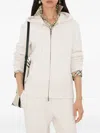 Burberry Hooded Zip-up Cardigan In Neutral
