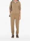 Burberry Hooded Zip-up Sweater In Brown