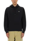 Burberry Cotton Sweatshirt With Logo Embroidery In Black