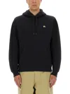 Burberry Cotton Sweatshirt With Logo Embroidery In Black