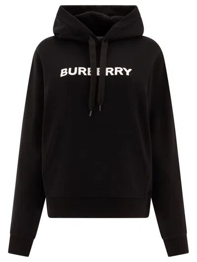 Burberry Hoodie With Logo Sweatshirts Black