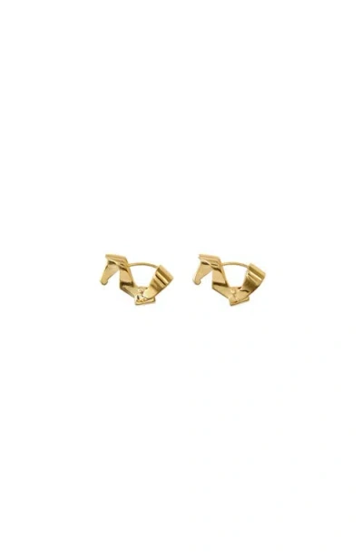 Burberry Horse Hoop Earrings In Gold